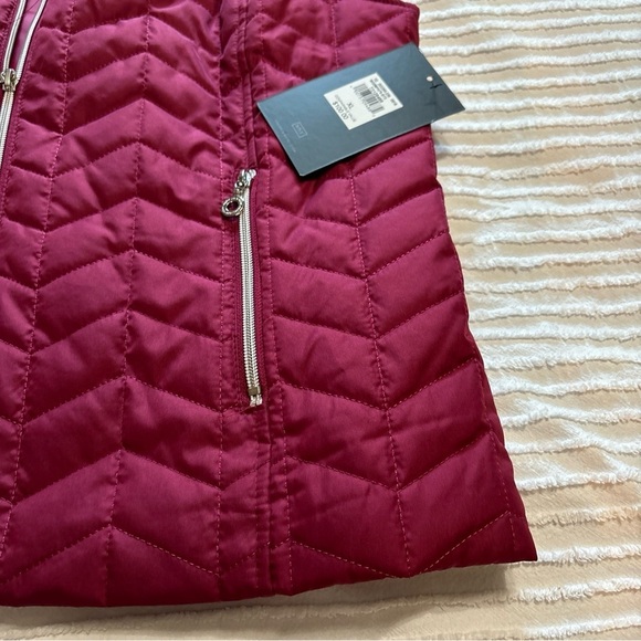 Marc New York Andrew Marc Reese Quilted Synthetic Down Vest Magenta Pink SzXL‎ - Picture 7 of 9